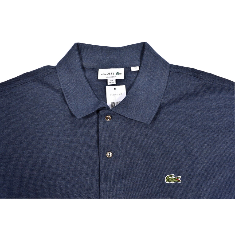 NEW Lacoste Mens Polo Shirt Mens Size 3XL Navy Logo Short Sleeve